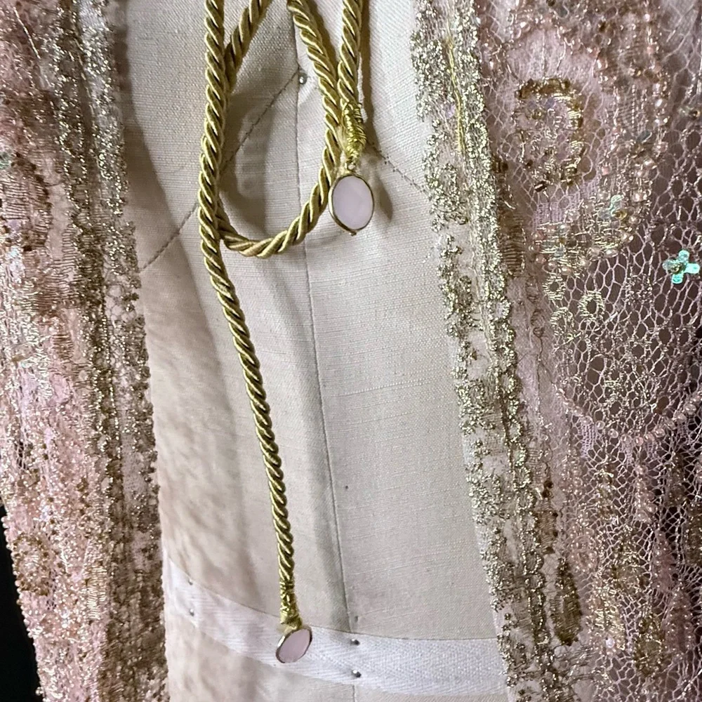 Bohemian Hooded Cloak Hand Beaded - Picture 6 of 12